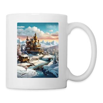 Paysage d’hiver steampunk 1.15 - Mug blanc - blanc - Droite