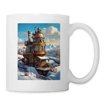 Paysage d’hiver steampunk 1.16 - Mug blanc - blanc - Droite