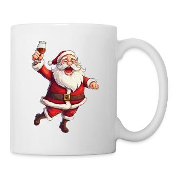 Santa Claus Alcohol Beer Mulled Wine Liquor Cheers - Mug - white - Right