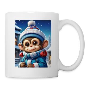 Anime Winterlandschaft Affe 1.5 - Tasse - Weiß - Rechts