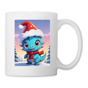 Anime Winterlandschaft Dino 1.1 - Tasse - Weiß - Rechts