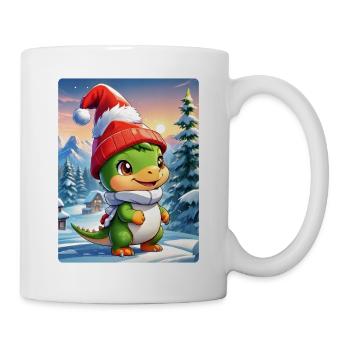 Anime Winterlandschaft Dino 1.6 - Tasse - Weiß - Rechts