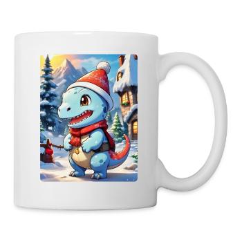 Anime Winterlandschaft Dino 1.4 - Tasse - Weiß - Rechts