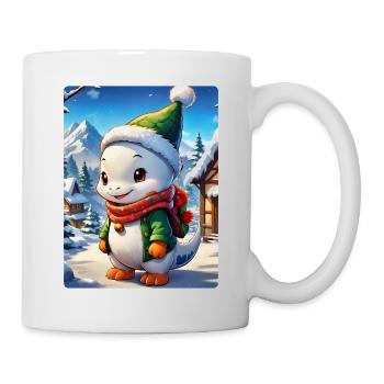 Anime Winterlandschaft Dino 1.5 - Tasse - Weiß - Rechts