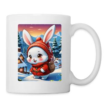 Anime Winterlandschaft Hase 1.4 - Tasse - Weiß - Rechts