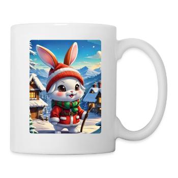 Anime Winterlandschaft Hase 1.5 - Tasse - Weiß - Rechts