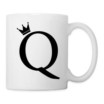 Q-Monogramm-Krone - Tasse - Weiß - Rechts