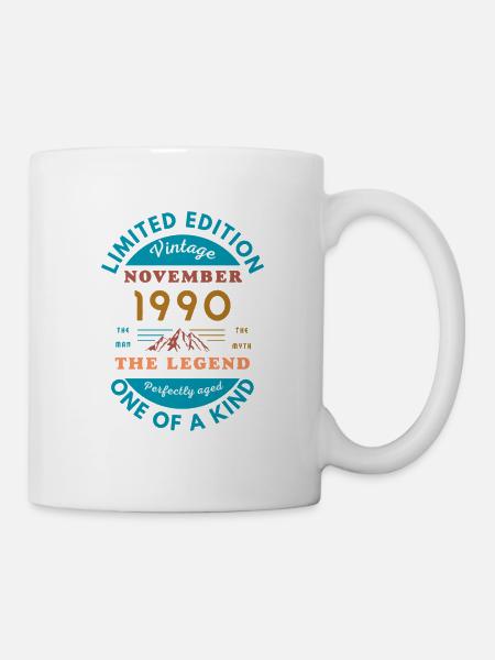 November 1990 Birthday Limited Edition - Mug - white