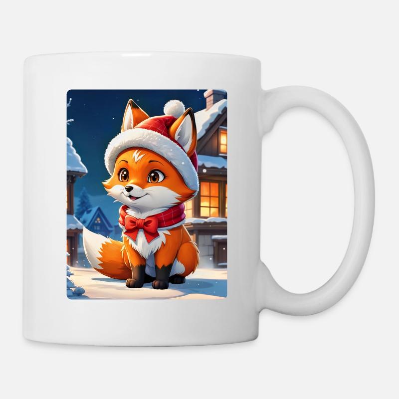 Anime Paysage D’hiver Fox 1.2 - Mug blanc - blanc