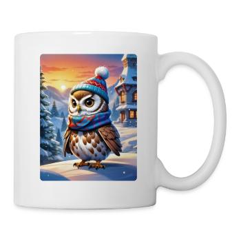Anime Winterlandschaft Eule 1.9 - Tasse - Weiß - Rechts