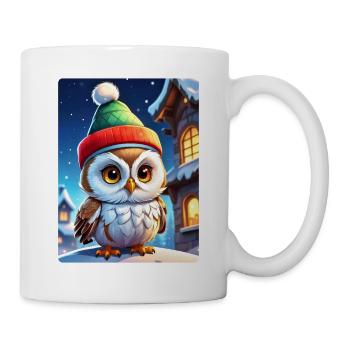 Anime Winterlandschaft Eule 1.1 - Tasse - Weiß - Rechts