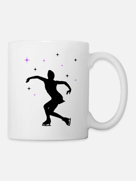 eisläuferin eislaufen skating - Tasse - Weiß