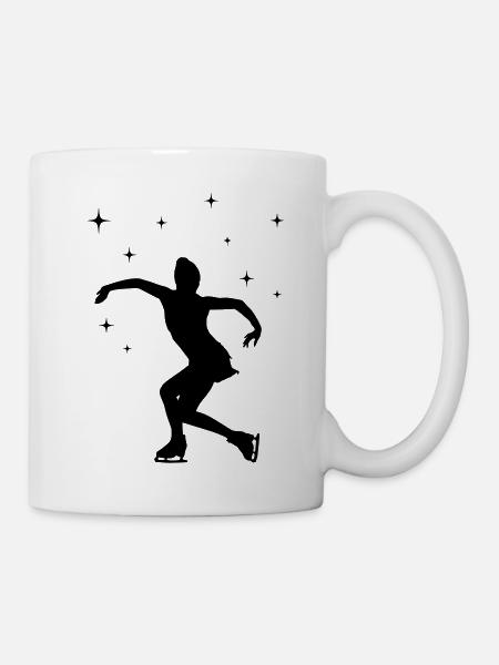 eisläuferin eislaufen skating - Tasse - Weiß