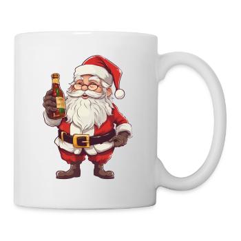 Père Noël bouteille rhum alcool liqueur Cheers - Mug blanc - blanc - Droite