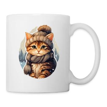 Cat in winter - Mug - white - Right