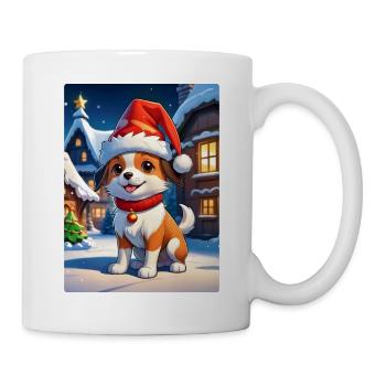 Anime Winterlandschaft Hund 1.4 - Tasse - Weiß - Rechts