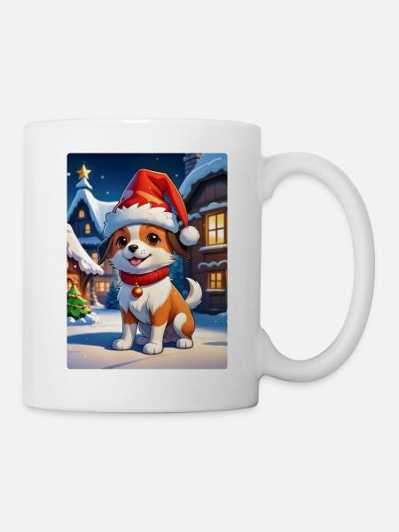 Anime Winter Landscape Dog 1.4 - Mug - white