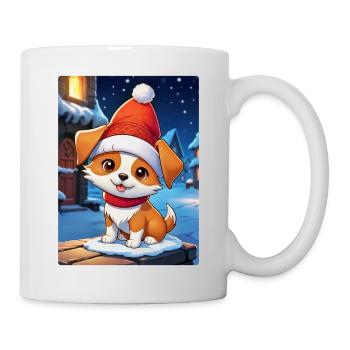 Anime Winterlandschaft Hund 1.3 - Tasse - Weiß - Rechts