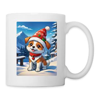 Anime Winterlandschaft Hund 1.9 - Tasse - Weiß - Rechts
