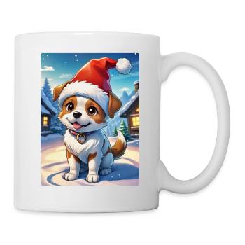Anime Winterlandschaft Hund 1.10 - Tasse - Weiß - Rechts