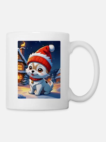 Anime Winter Landscape Dog 1.7 - Mug - white