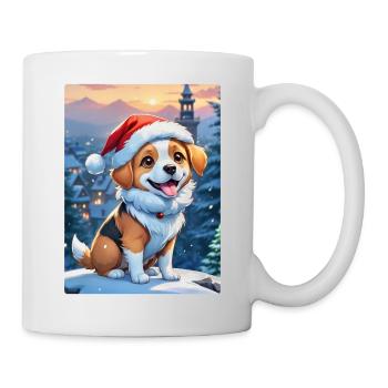 Anime Winterlandschaft Hund 1.8 - Tasse - Weiß - Rechts