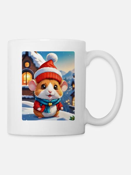 Anime Winter Landscape Hamster 1.3 - Mug - white