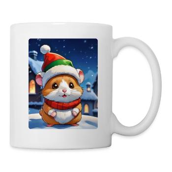 Hamster paysage d’hiver anime 1.1 - Mug blanc - blanc - Droite