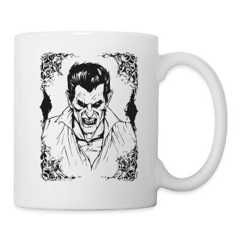 Illustration d’horreur vampire - Mug blanc - blanc - Droite