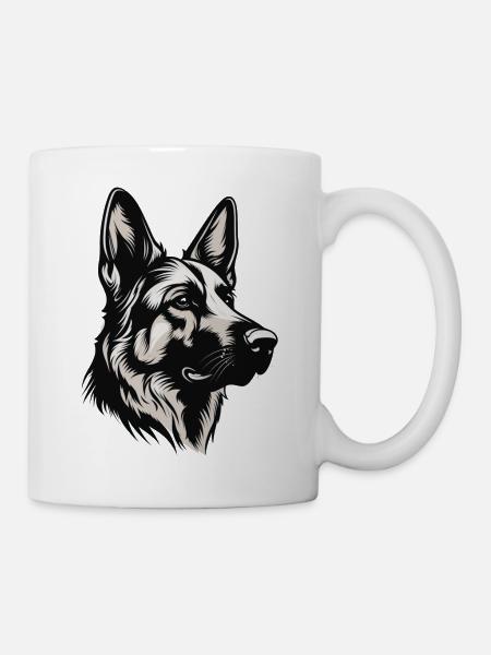 Logo du berger allemand - Mug blanc - blanc