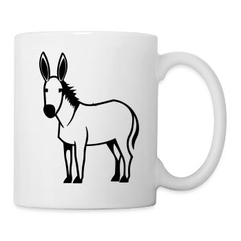 Esel - Tasse - Weiß - Rechts