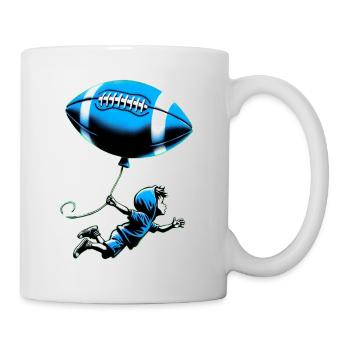 Young American Football Balloon Banksy Style - Mug - white - Right