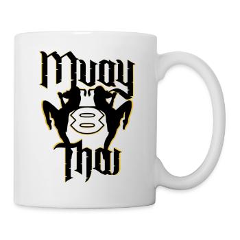 Muay Thaï Boxe Thaïlandaise Kickboxing - Mug blanc - blanc - Droite