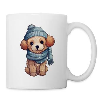 Winter Poodle in the Snow - Mug - white - Right