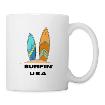SURFER AUX ÉTATS-UNIS - Mug blanc - blanc - Droite