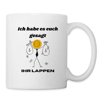 Je vous l’ai dit, VOUS LES BÂCLÉS. Bitcoin le meilleur ! - Mug blanc - blanc - Droite