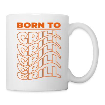 Born To Grill - Funny Gift for Grill Enthusiasts - Mug - white - Right