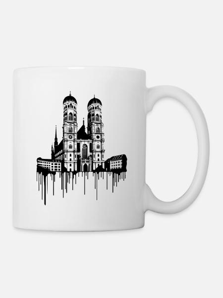 Frauenkirche in Munich | Street Art Banksy Style - Mug - white