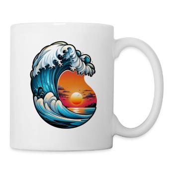 Wave - Sommer - Urlaub - Tasse - Weiß - Rechts