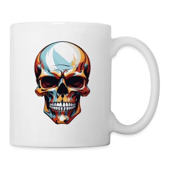 Cool Colourful Skull in Vector Style - Mug - white - Right