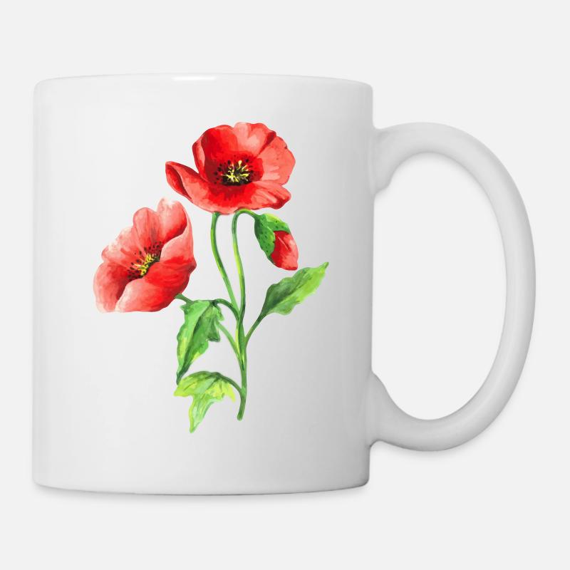 Blumen - Tasse - Weiß