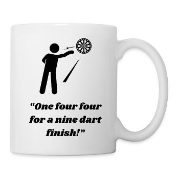 Un quatre, quatre pour une finition de neuf fléchettes ! - Mug blanc - blanc - Droite
