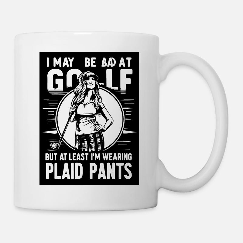 Plaid Pants - Tasse - Weiß