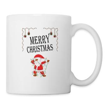 Merry Christmas dabbing Santa - Mug - white - Right
