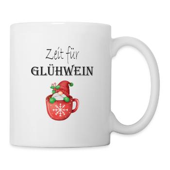 Zeit für Glühwein Wichtel - Tasse - Weiß - Rechts