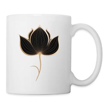 Lotus Elegante Blume - Tasse - Weiß - Rechts