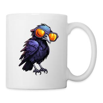 Raven / Bird / Animal / Flying / Feathers / Wings - Mug - white - Right
