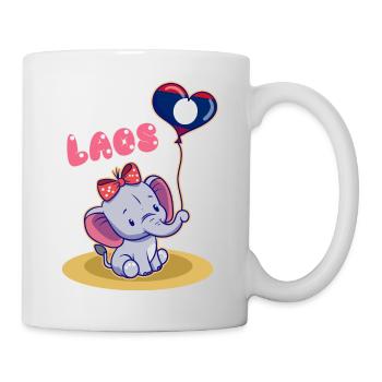 Laos Laote Laoten Elefant Lao I Geschenk - Tasse - Weiß - Rechts