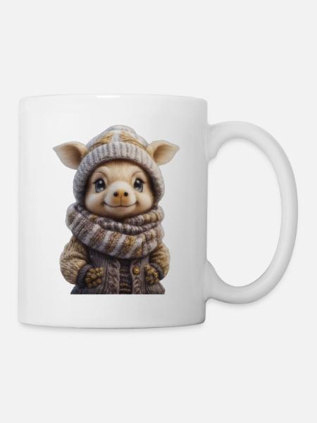Cute Winter Animal - Mug - white