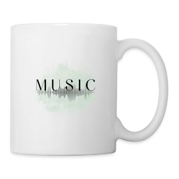 Vibrations and frequencies of music. - Mug - white - Right